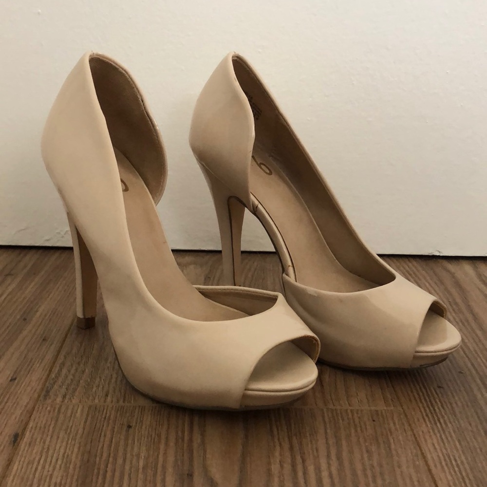 Mix No. 6 Open Toe Nude Platform Heels ✨